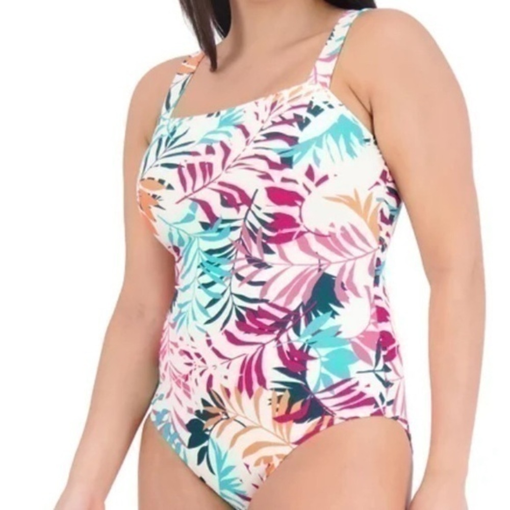 Eddie Bauer Ladies Swimsuit - Multi Areca Palm Print - Size XL - NWT